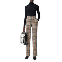 Pantalon tailleur en laine Vintage Check - Archive Beige Check