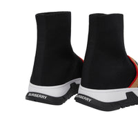 Sneakers en tricot stretch à rayures iconiques - Black
