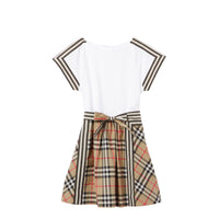 Robe enfant en coton avec Vintage Check - Archive Beige Check