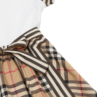 Robe enfant en coton avec Vintage Check - Archive Beige Check