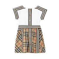 Robe bébé en coton avec Vintage Check - Archive Beige Check