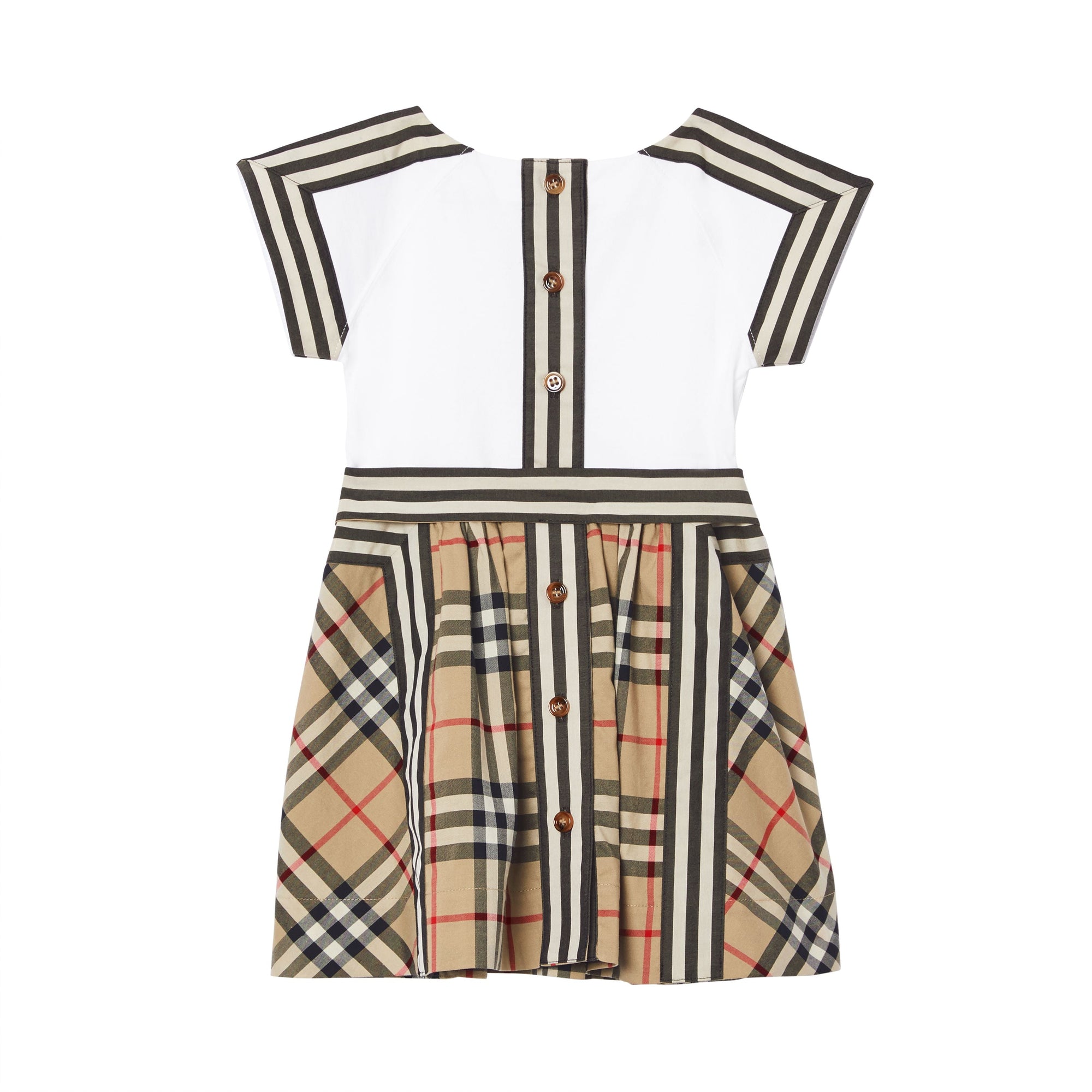 Robe bébé en coton avec Vintage Check - Archive Beige Check