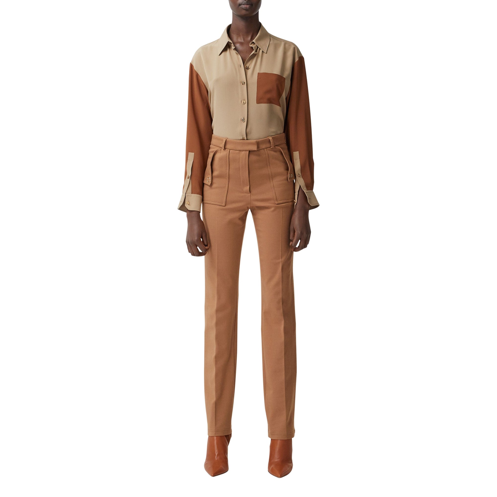 Pantalon tailleur à poches - Biscuit