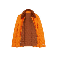 Veste matelassée avec col en velours côtelé - Bright Orange