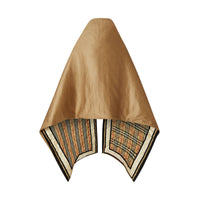 Cape en laine et cachemire à imprimé montage doublée - Archive Beige