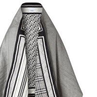 Cape en laine et cachemire à imprimé montage doublée - Monochrome