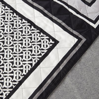 Cape en laine et cachemire à imprimé montage doublée - Monochrome