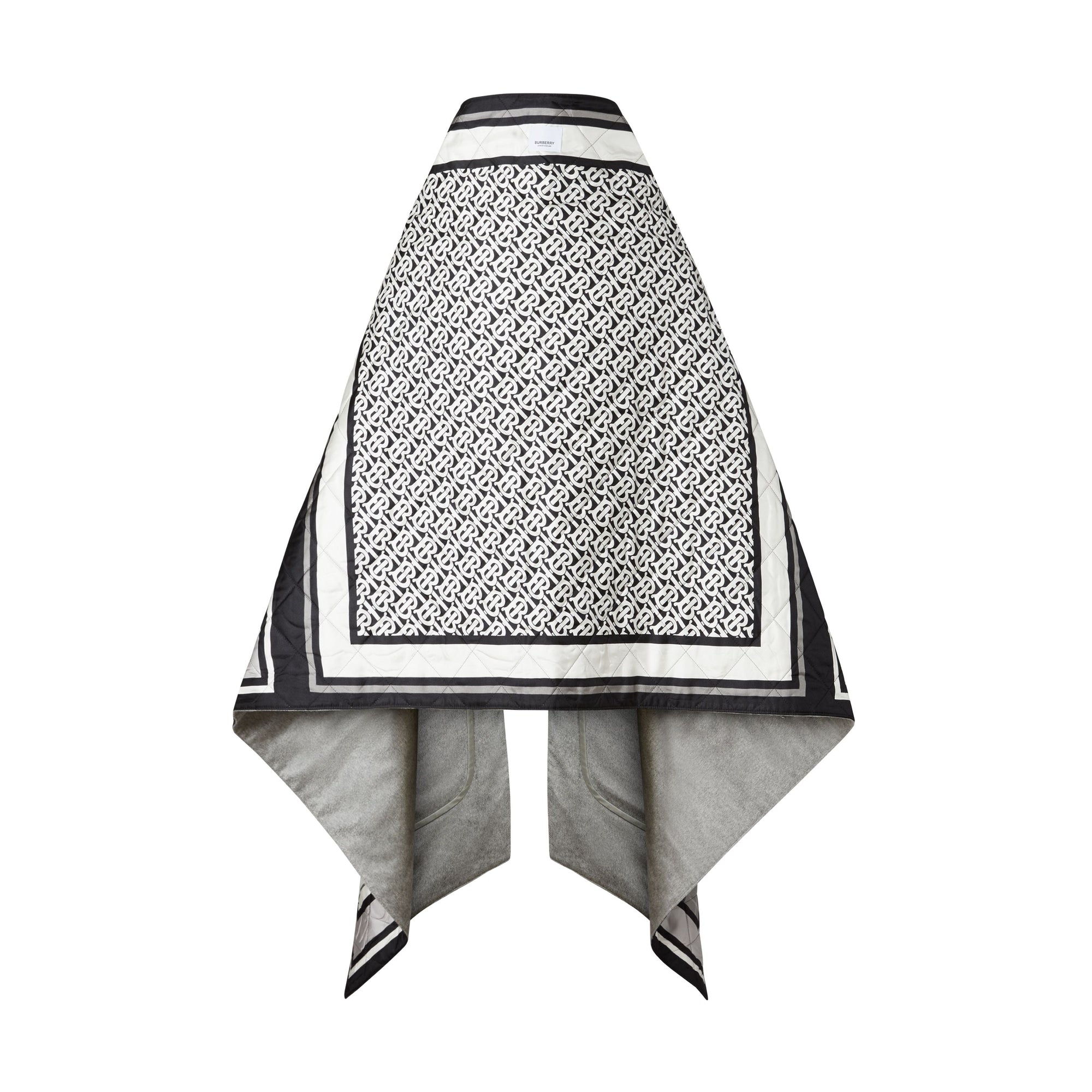 Cape en laine et cachemire à imprimé montage doublée - Monochrome