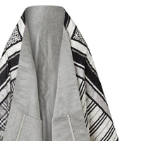 Cape en laine et cachemire à imprimé montage doublée - Monochrome