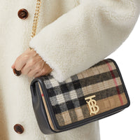 Petit sac Lola en cachemire Check - Archive Beige