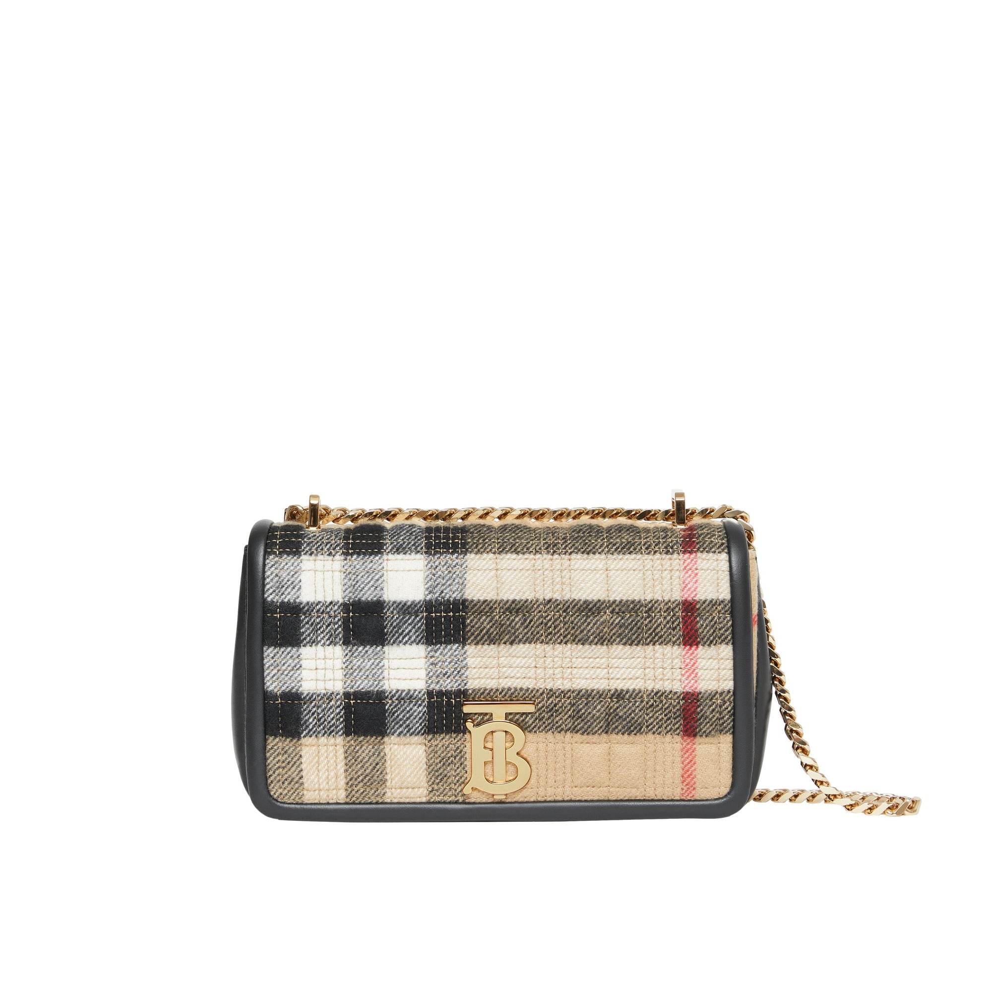 Petit sac Lola en cachemire Check - Archive Beige