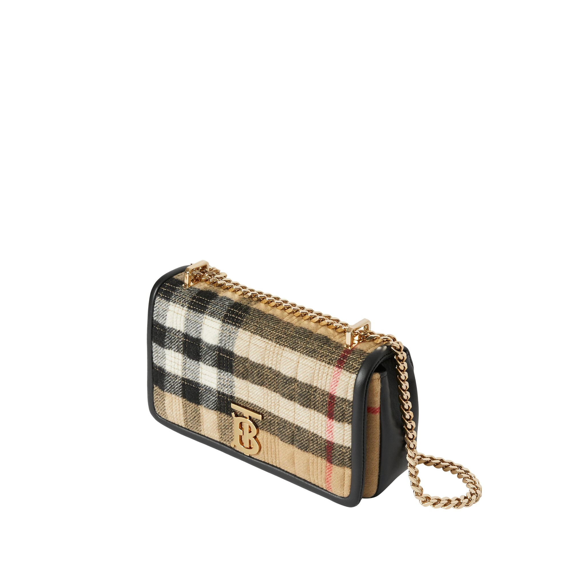 Petit sac Lola en cachemire Check - Archive Beige