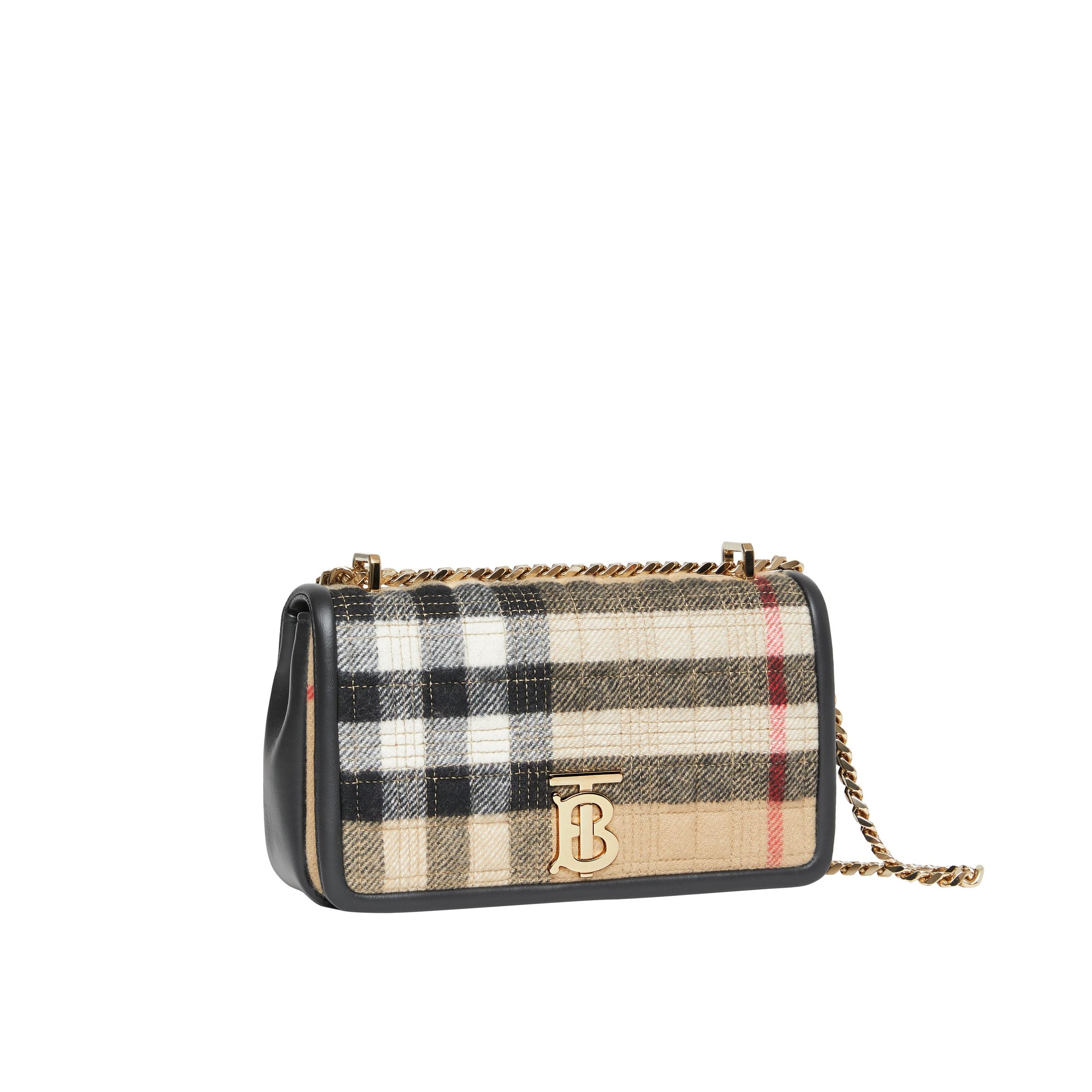 Petit sac Lola en cachemire Check - Archive Beige
