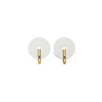 Boucles d'oreilles disque plaquées or - Palladio & Light Gold