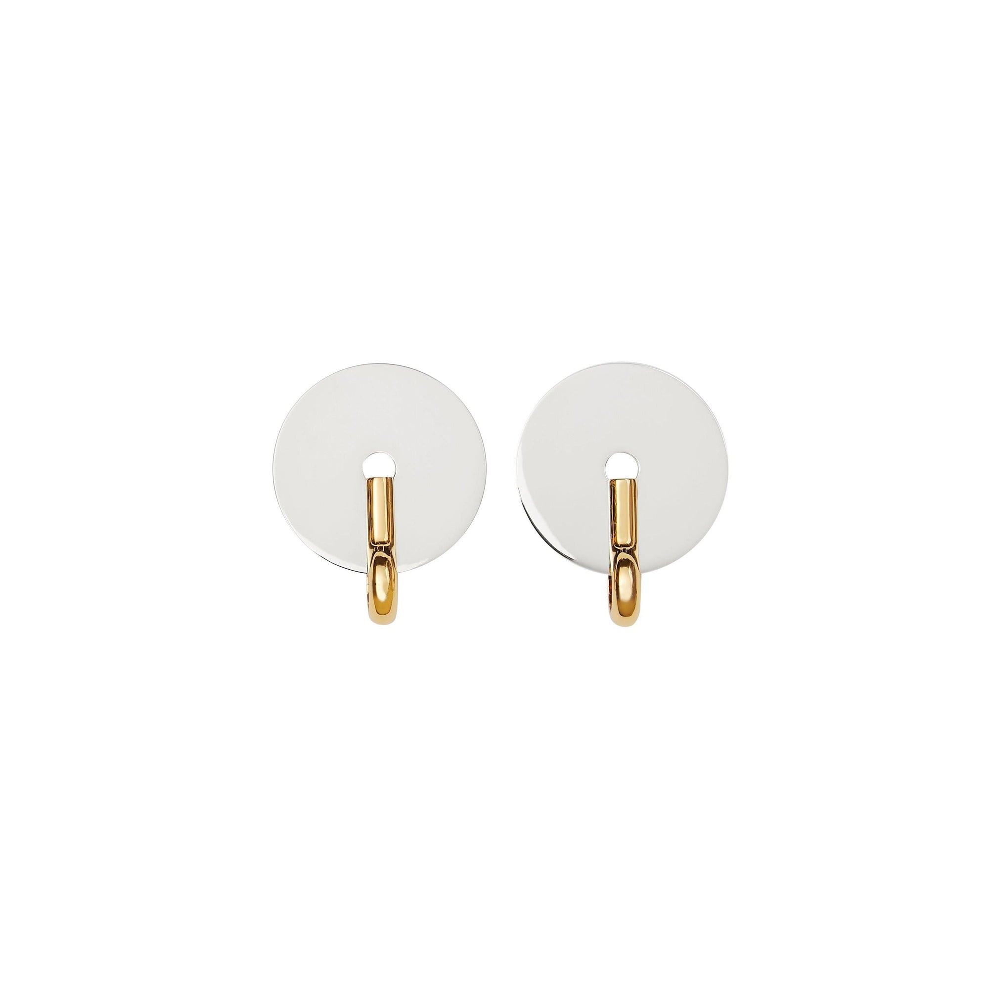 Boucles d'oreilles disque plaquées or - Palladio & Light Gold