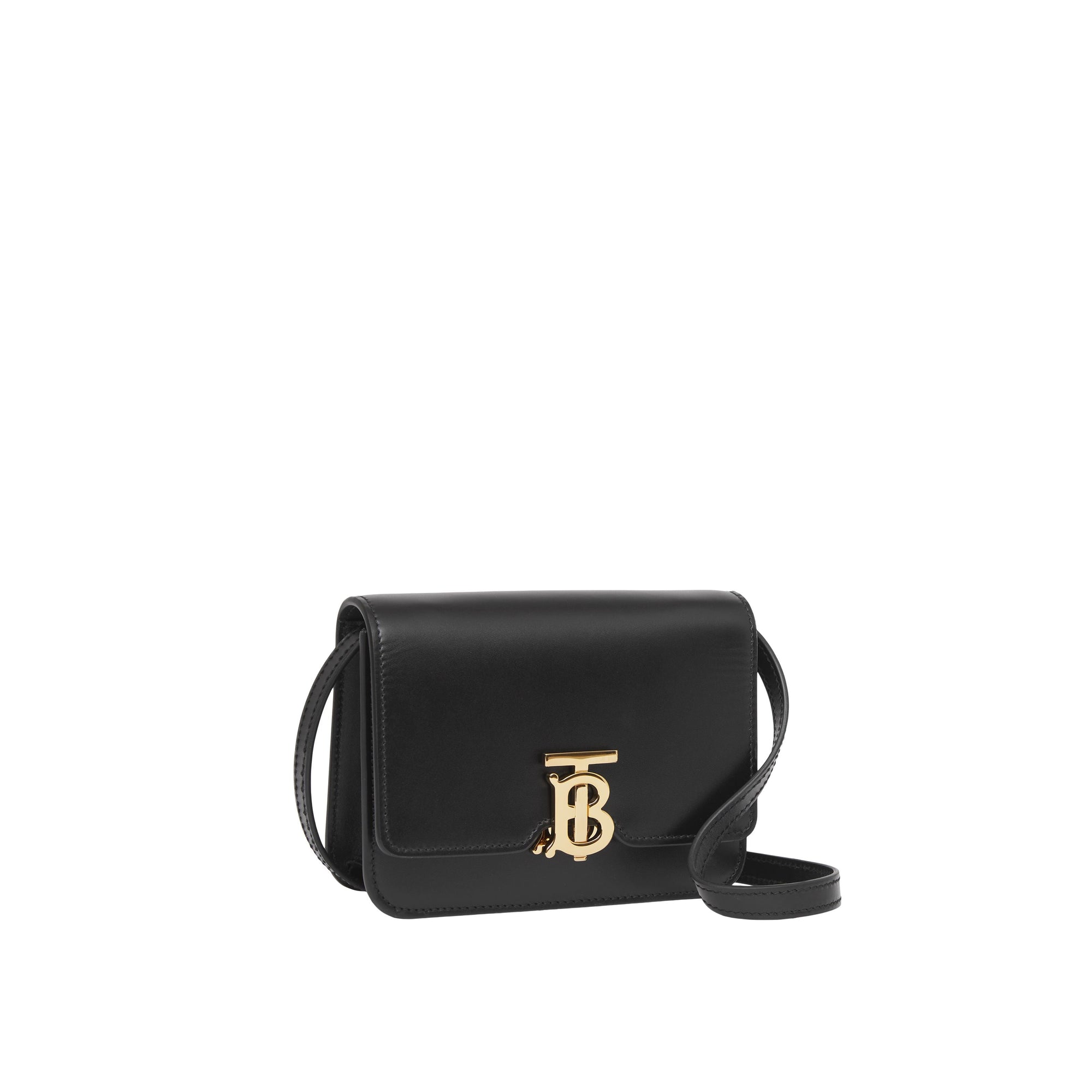 Mini sac TB en cuir - Black