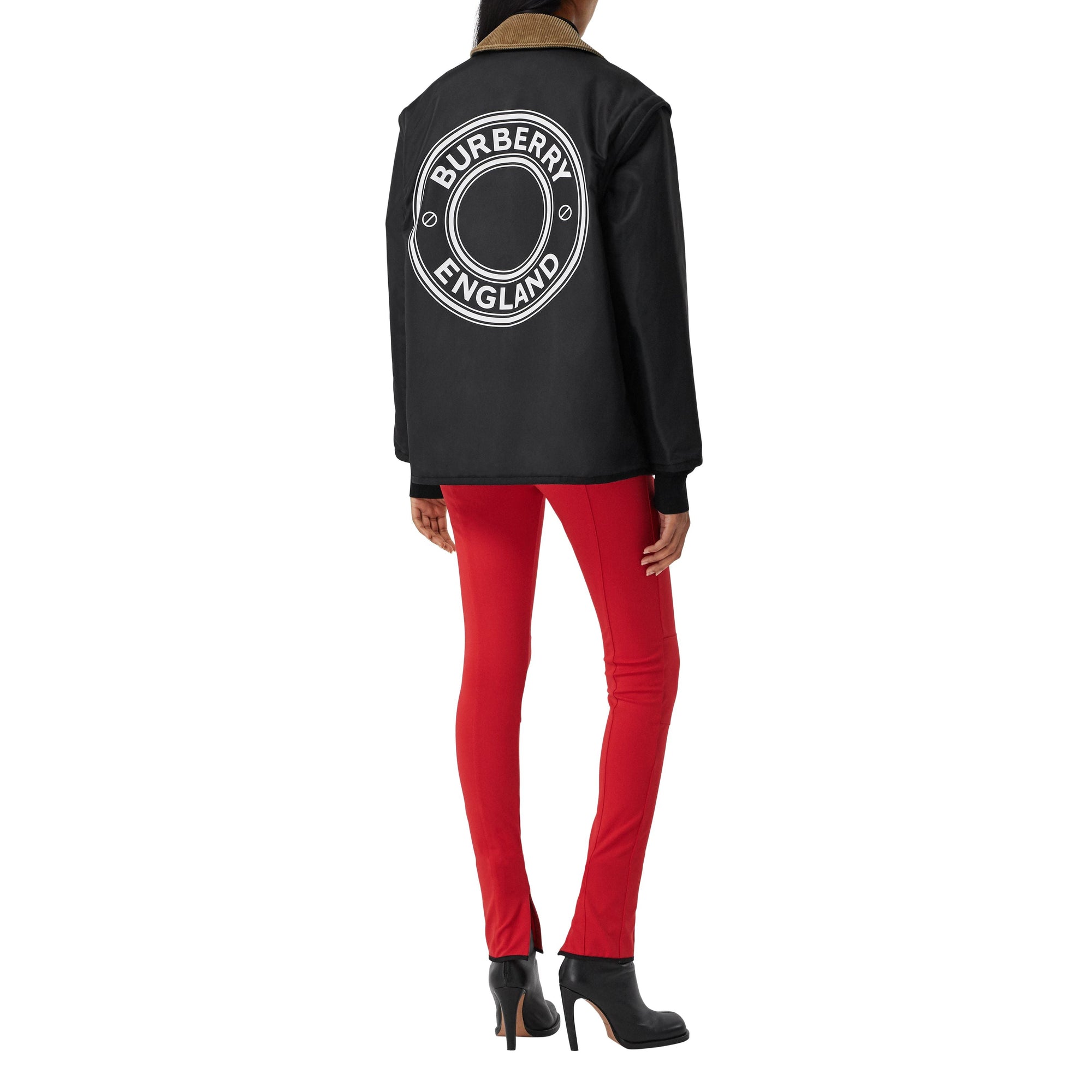 Veste réversible à logo avec manches amovibles - Black