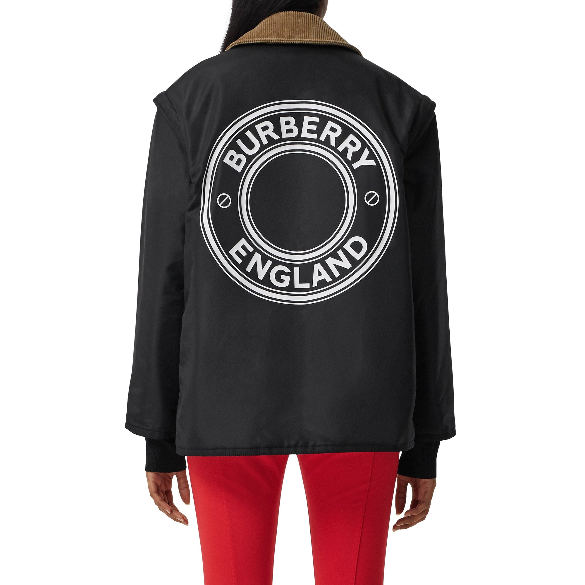 Veste réversible à logo avec manches amovibles - Black