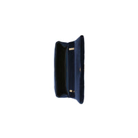 Petit sac Lola en velours matelassé - Navy