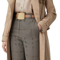 Ceinture en cuir avec porte-cartes - Biscuit