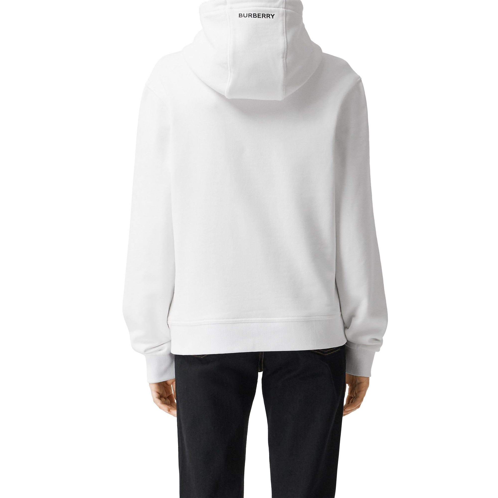 Sweat-shirt à capuche oversize en coton avec slogan - White