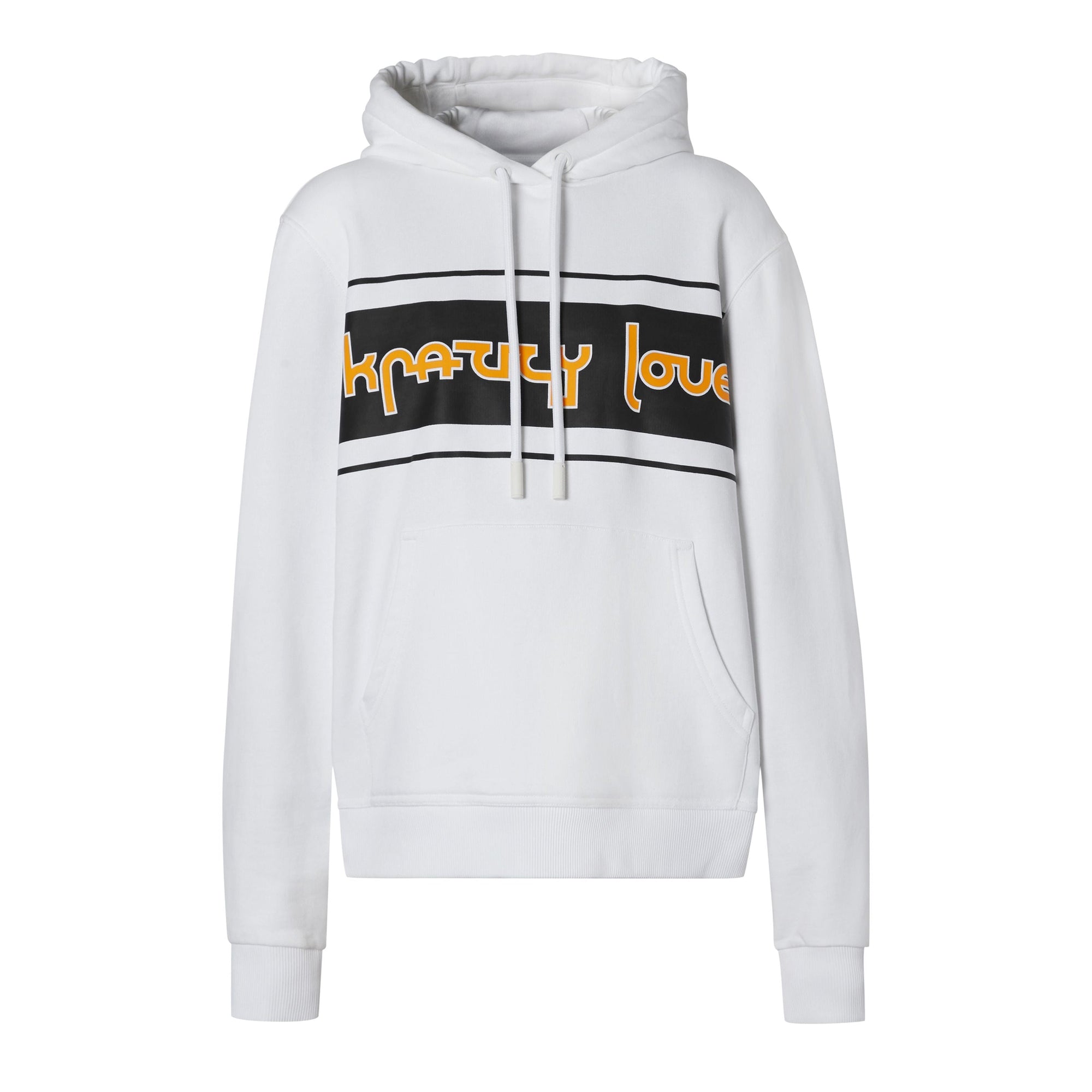 Sweat-shirt à capuche oversize en coton avec slogan - White