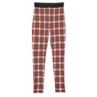 Legging en jersey stretch Check exclusivité en ligne - Bright Red Check