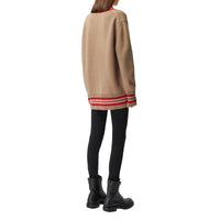 Pull de cricket oversize en laine - Camel