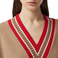 Pull de cricket oversize en laine - Camel