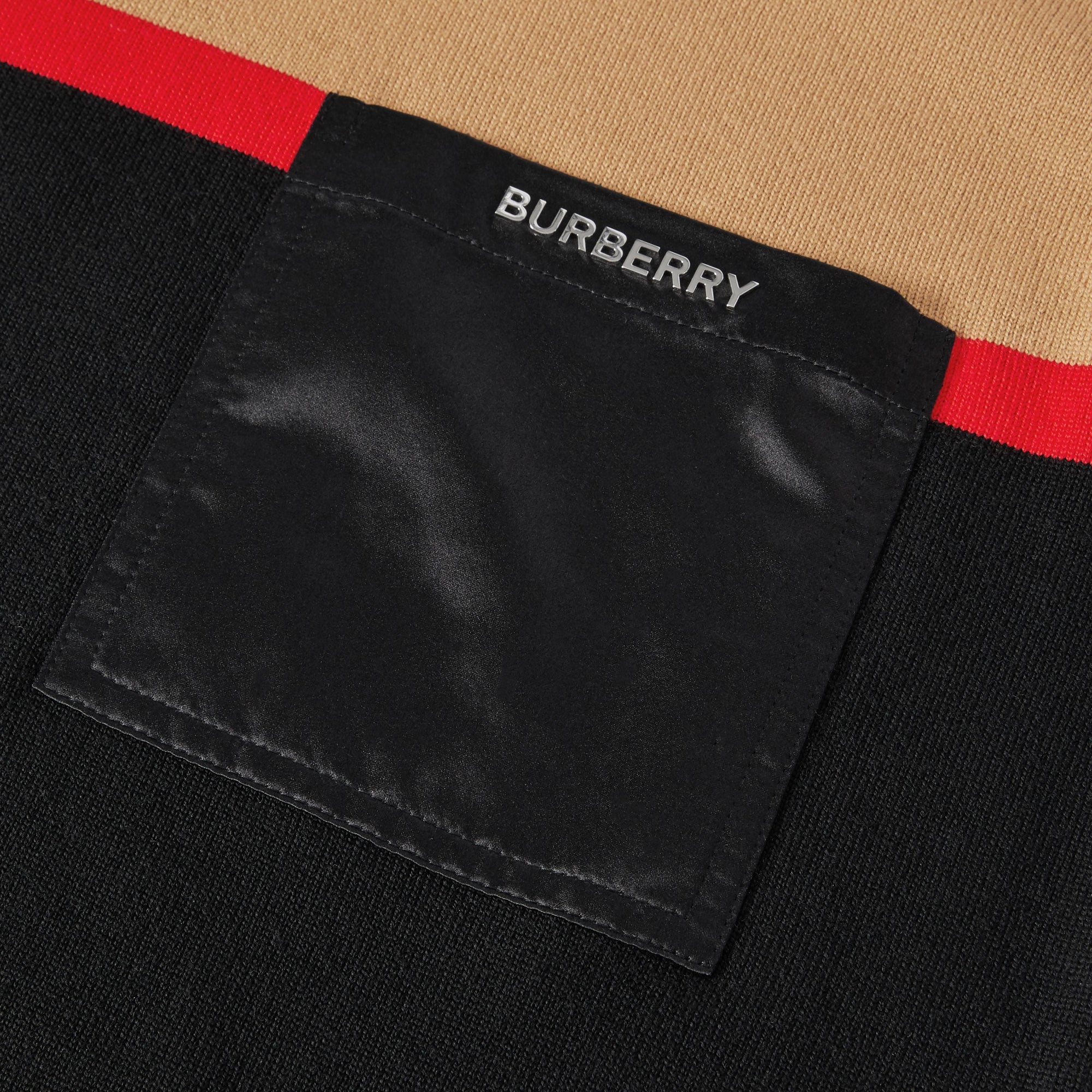 Pull en laine et coton color-block - Black