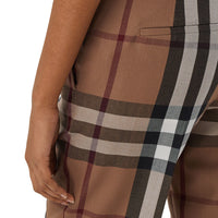 Pantalon 7/8 en laine Check - Birch Brown