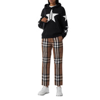 Pantalon 7/8 en laine Check - Birch Brown