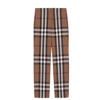 Pantalon 7/8 en laine Check - Birch Brown