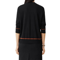 Cardigan en laine soie et cachemire Monogram - Black