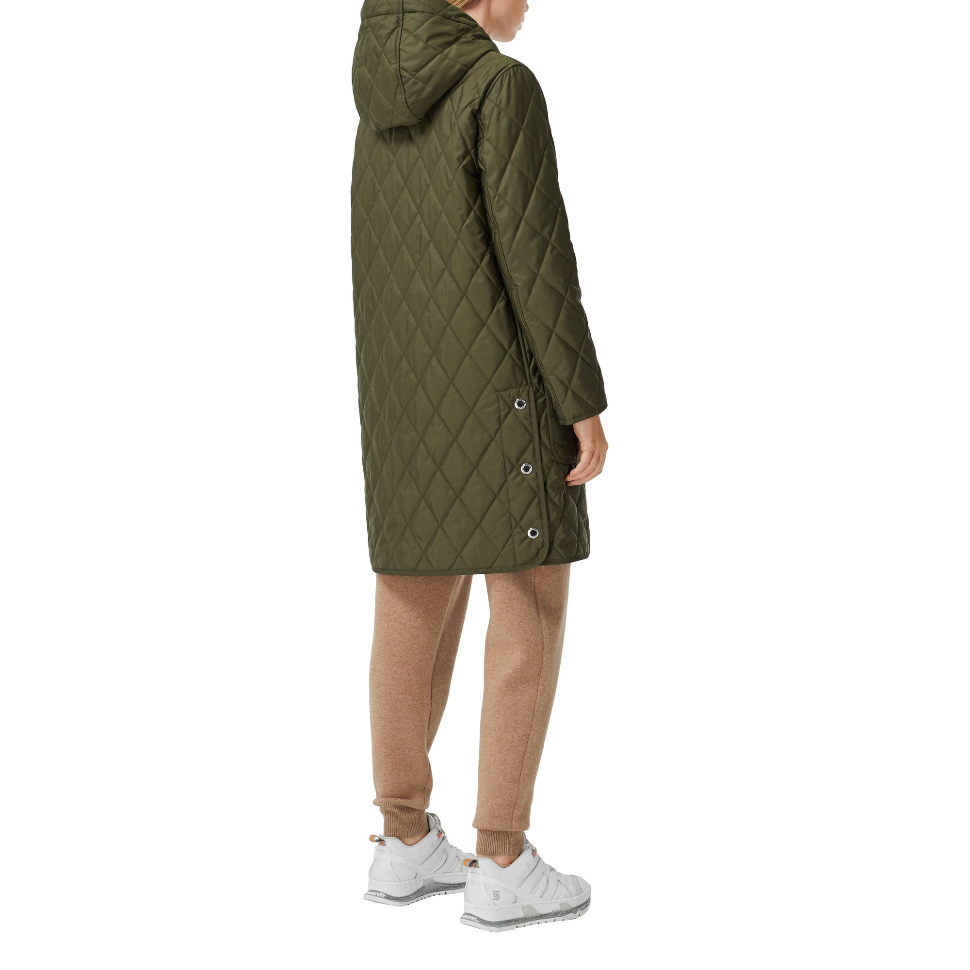 Manteau à capuche thermorégulé matelassé - Military Green