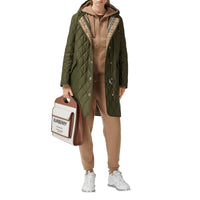 Manteau à capuche thermorégulé matelassé - Military Green