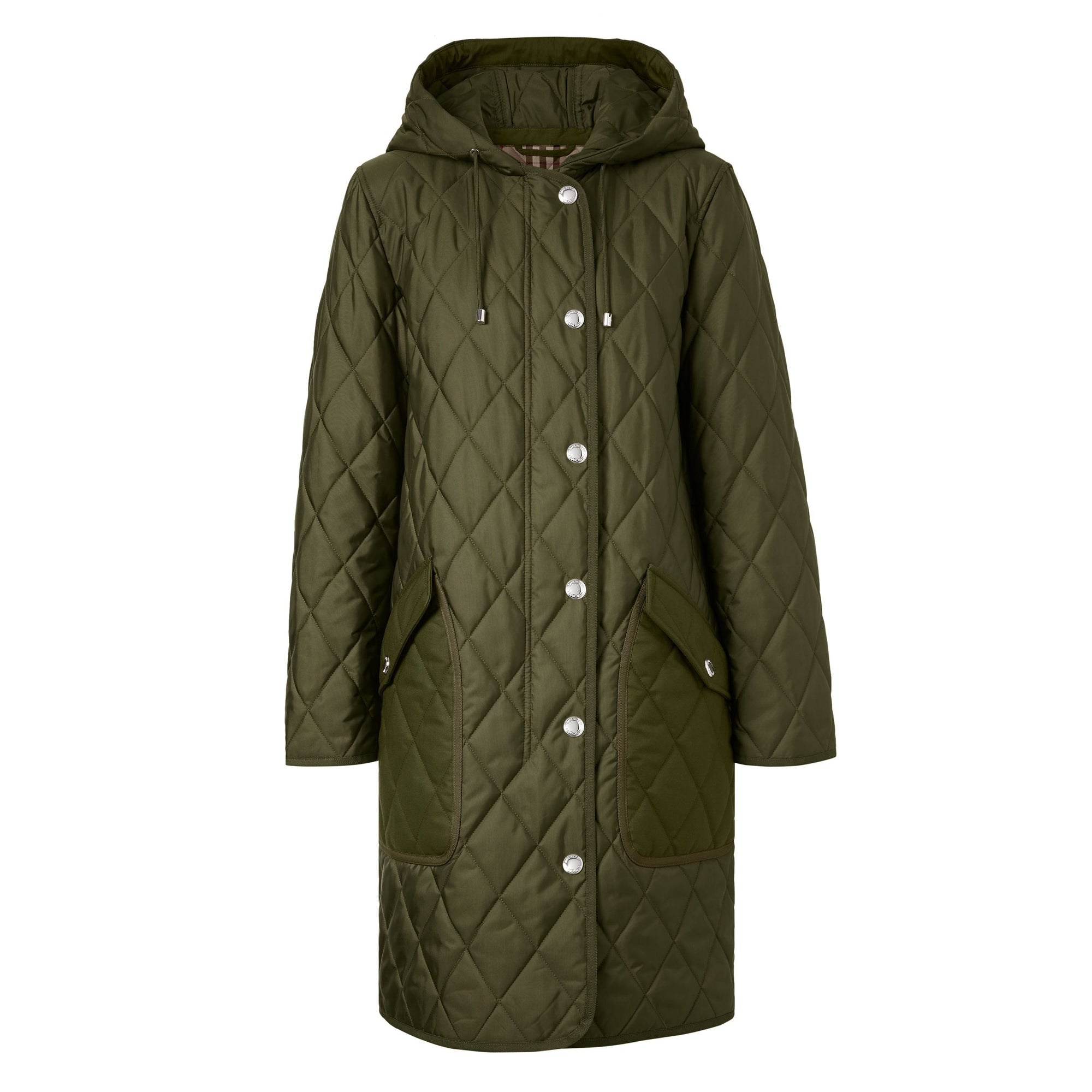 Manteau à capuche thermorégulé matelassé - Military Green