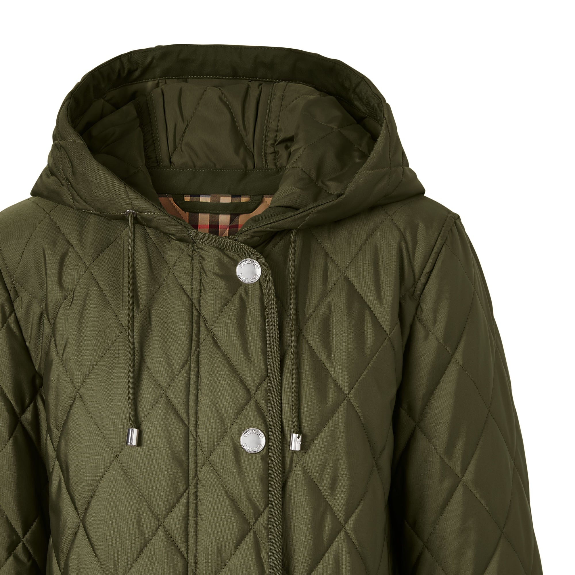 Manteau à capuche thermorégulé matelassé - Military Green