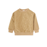Sweat-shirt en coton matelassé Monogram - Honey