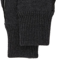 Gants en laine mérinos et cuir d'agneau doublés - Black