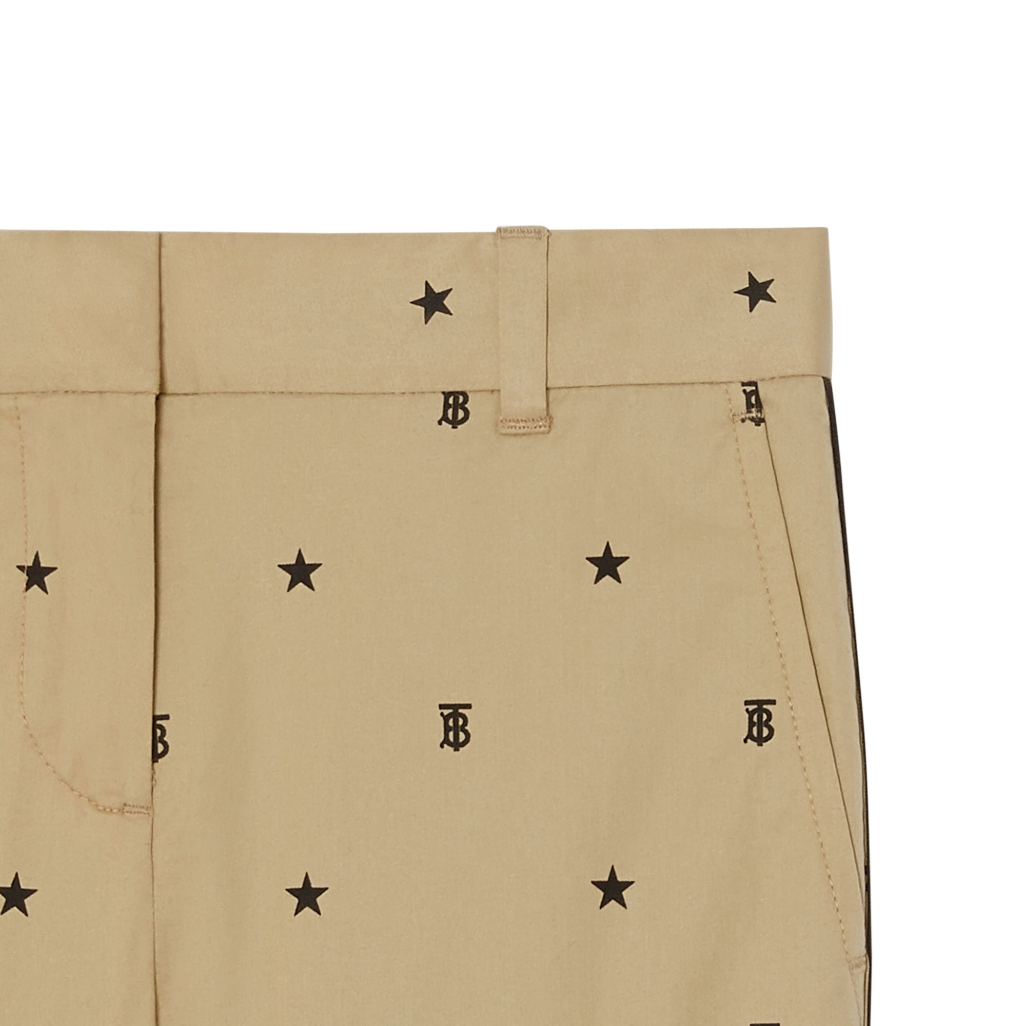 Pantalon en coton à motifs étoilé - Sand