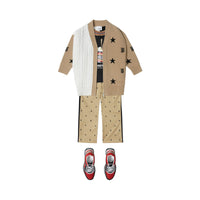 Pantalon en coton à motifs étoilé - Sand
