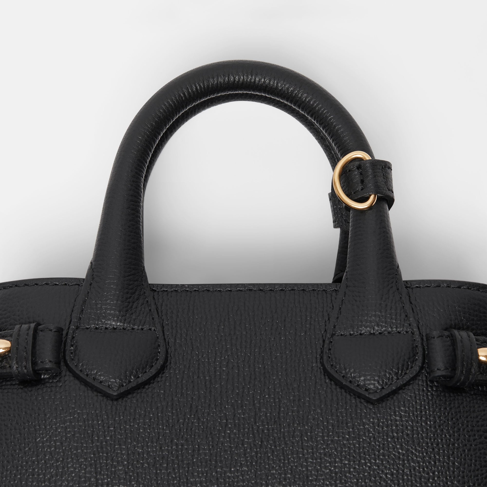 Sac The Baby Banner à motif House check en cuir - Black