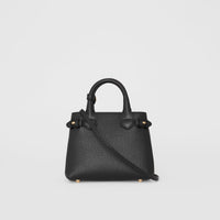 Sac The Baby Banner à motif House check en cuir - Black