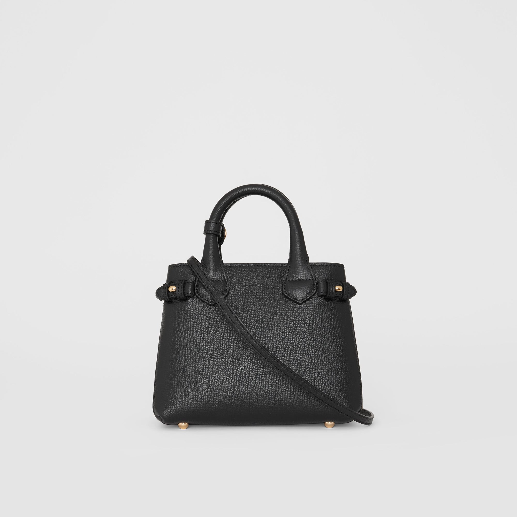 Sac The Baby Banner à motif House check en cuir - Black