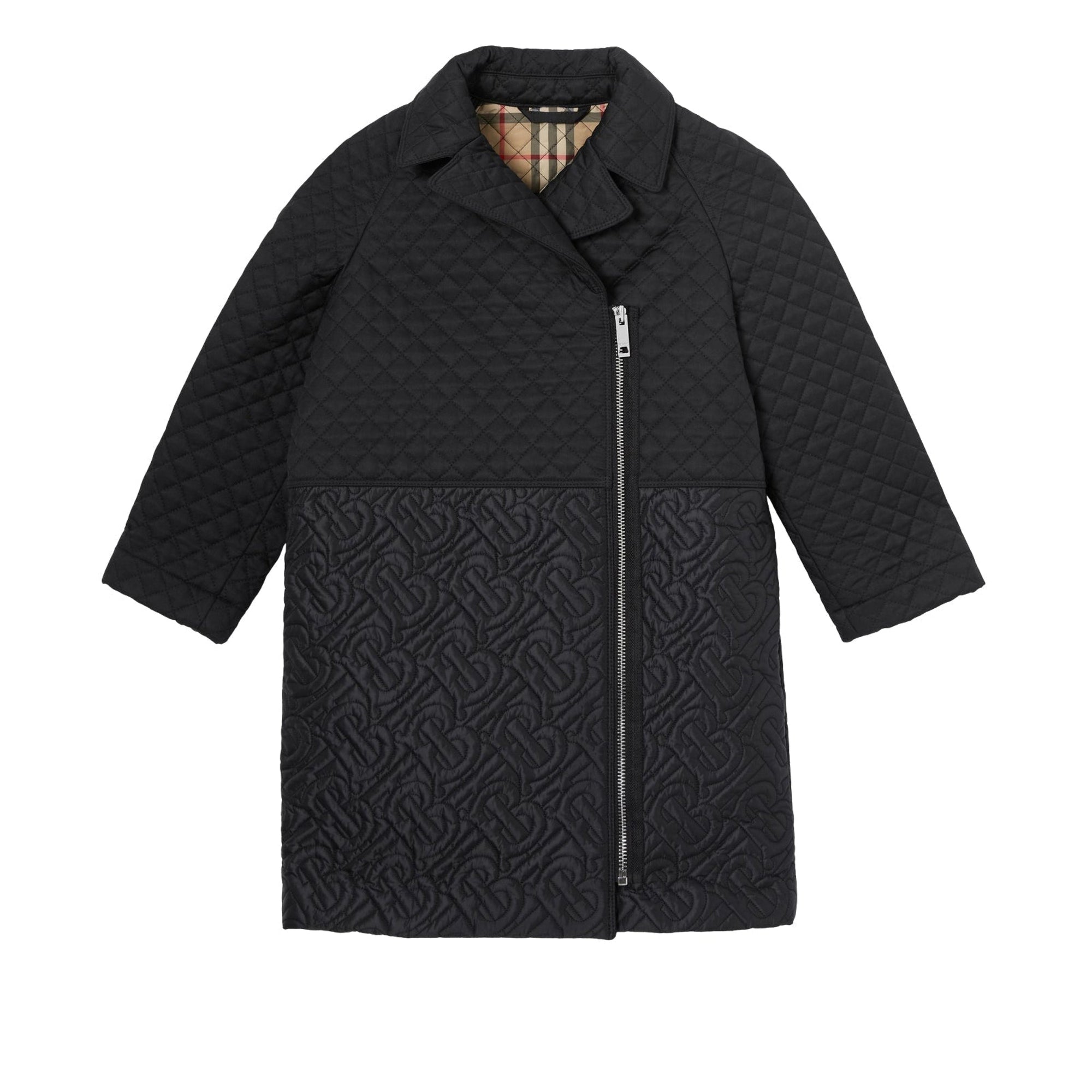 Manteau matelassé Monogram - Black