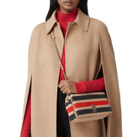 Petit sac Lola en laine rayé - Light Camel