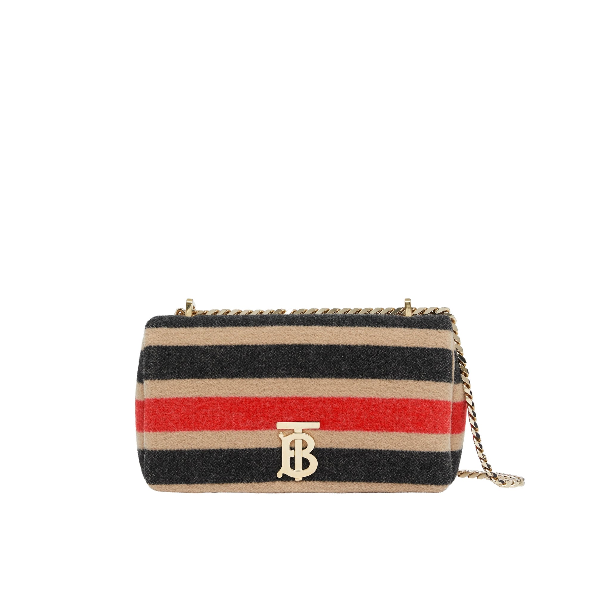 Petit sac Lola en laine rayé - Light Camel