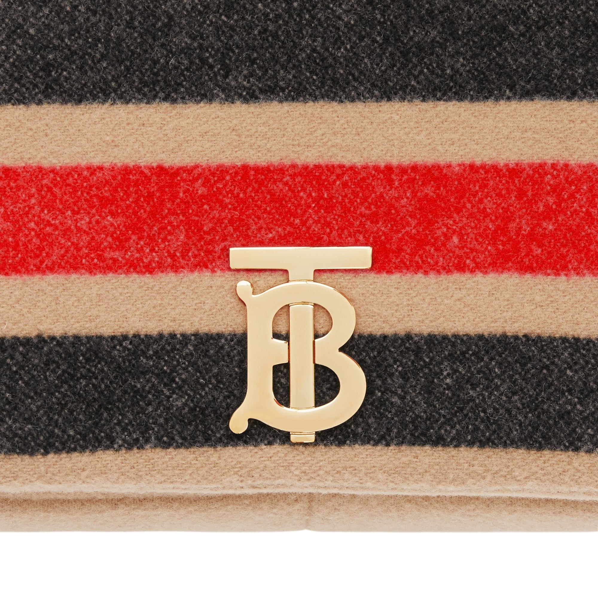 Petit sac Lola en laine rayé - Light Camel