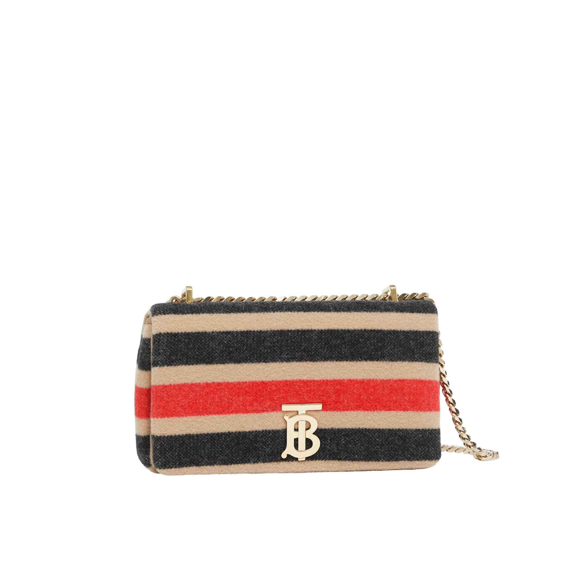 Petit sac Lola en laine rayé - Light Camel